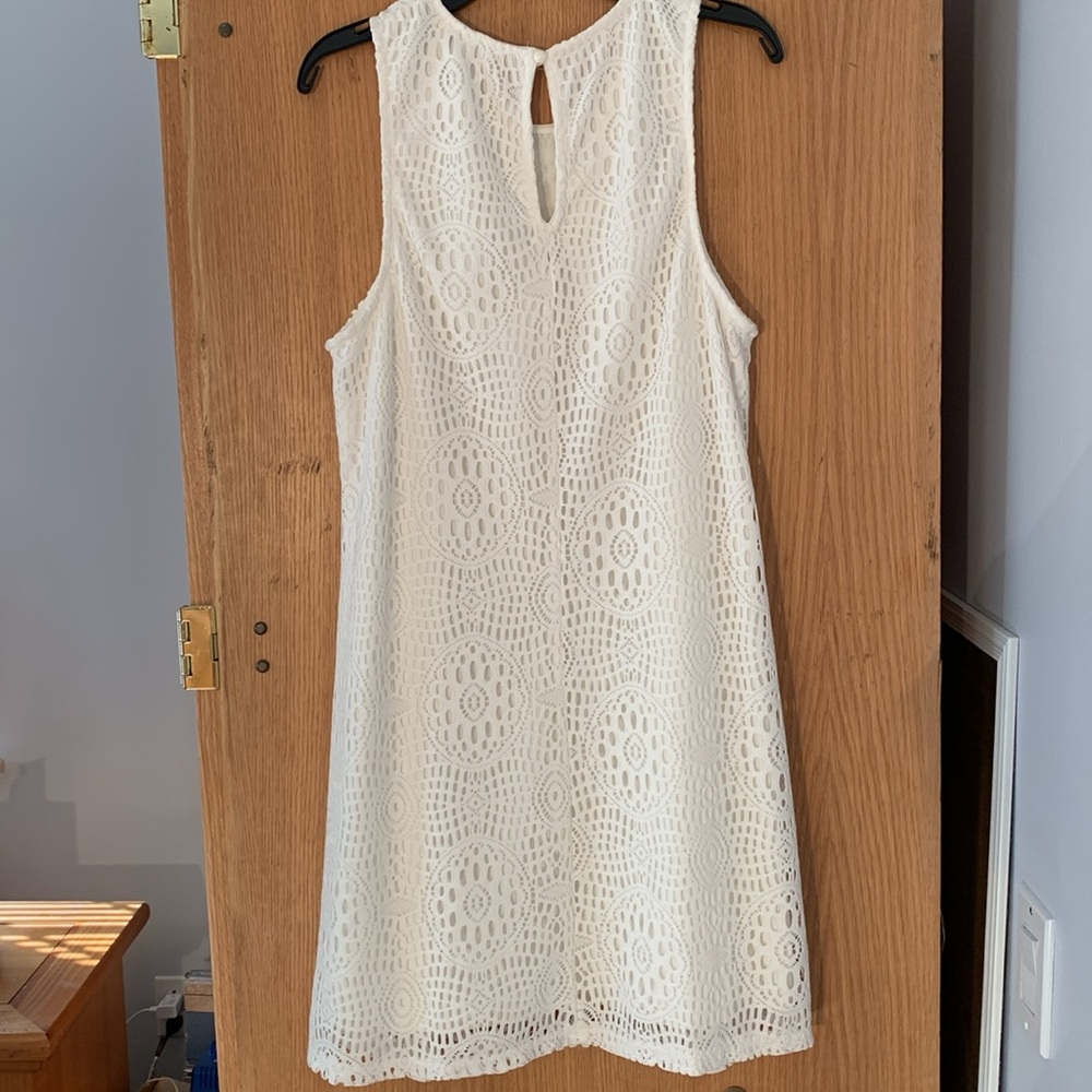 Speechless Off White Midi A-line Sleeveless Lace Dress EUC - Picture 7 of 10